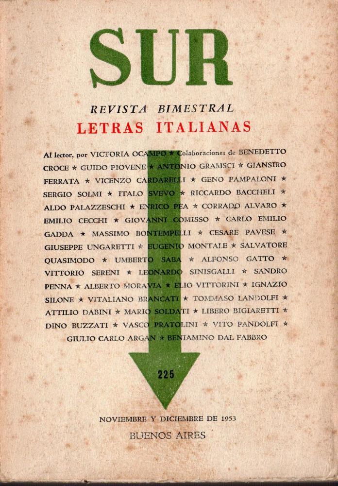 Italia chiama Argentina.La rivista 'Sur' e la narrativa italiana in Argentina