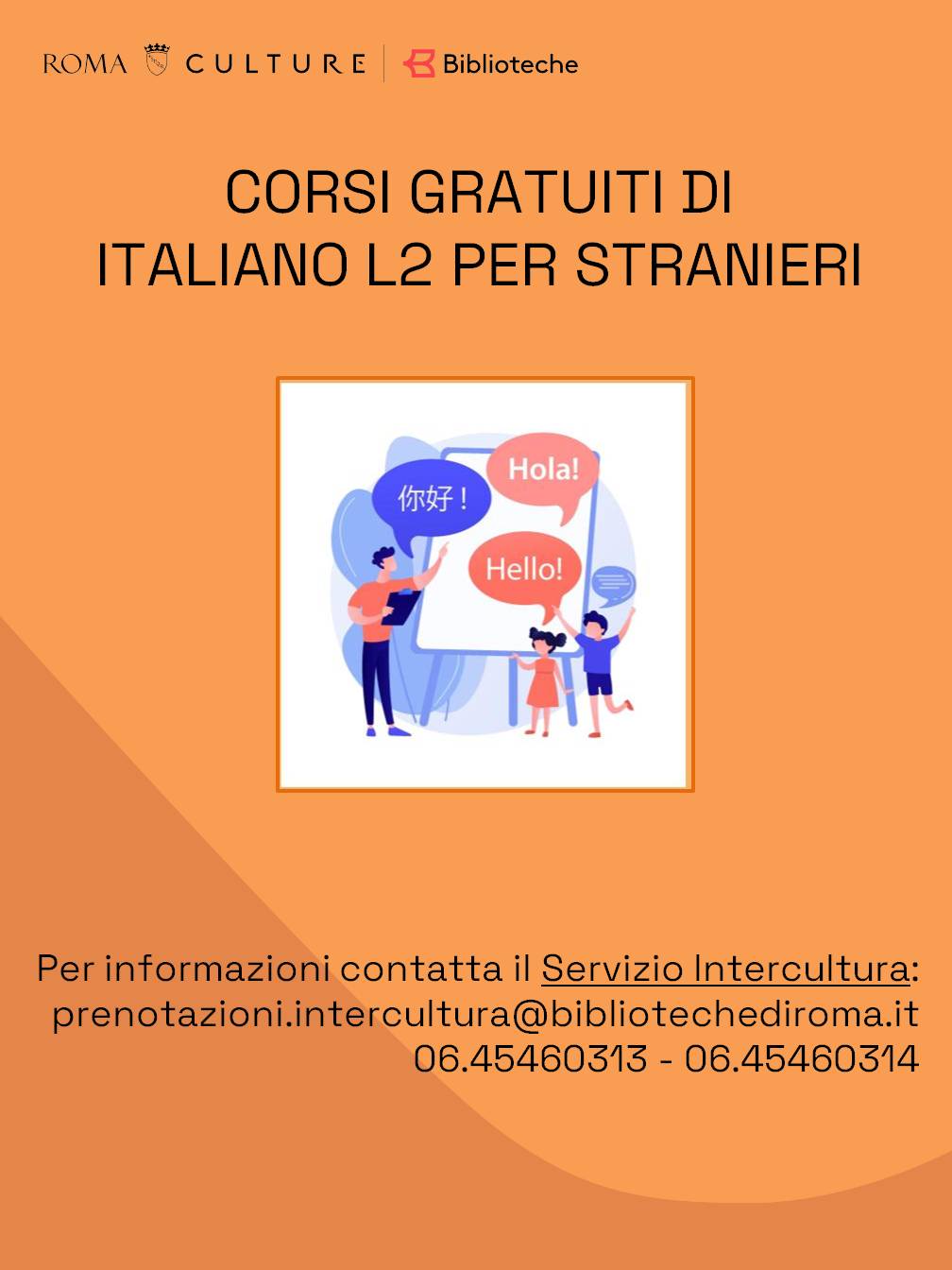 Corsi di italiano per stranieri in biblioteca