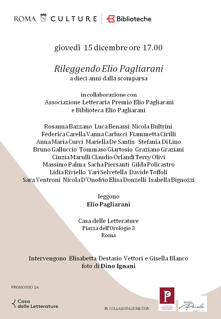 Rileggendo Elio Pagliarani