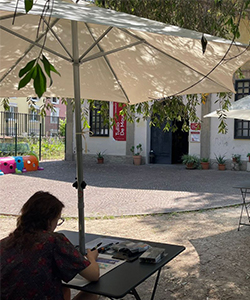 Sale studio all'aperto