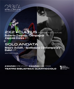 “2x2 / cult us” e “Sola andata” al Teatro Biblioteca Quarticciolo