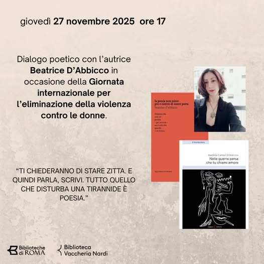 Nella guerra persa che tu chiami amore + La poesia non esiste: pro e contro di essere poeta