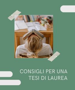 Consigli per una tesi di laurea