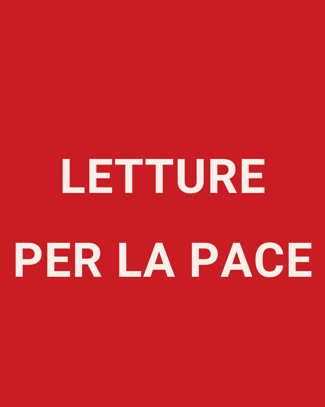 LETTURE PER LA PACE