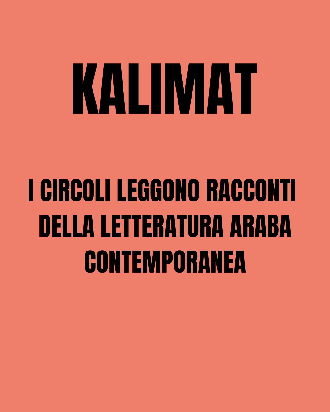KALIMAT.  I circoli leggono racconti della letteratura araba contemporanea