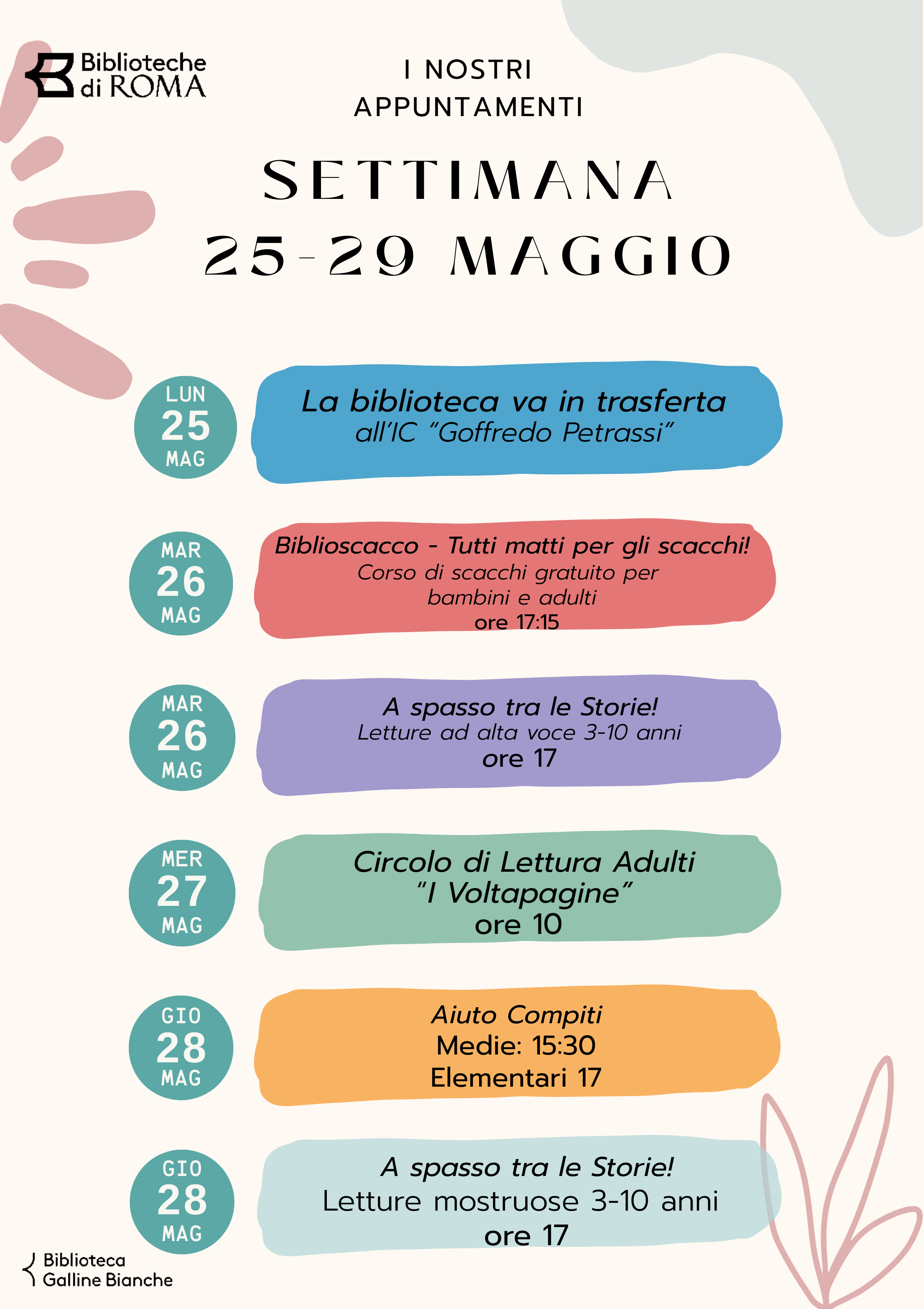 Appuntamenti della settimana