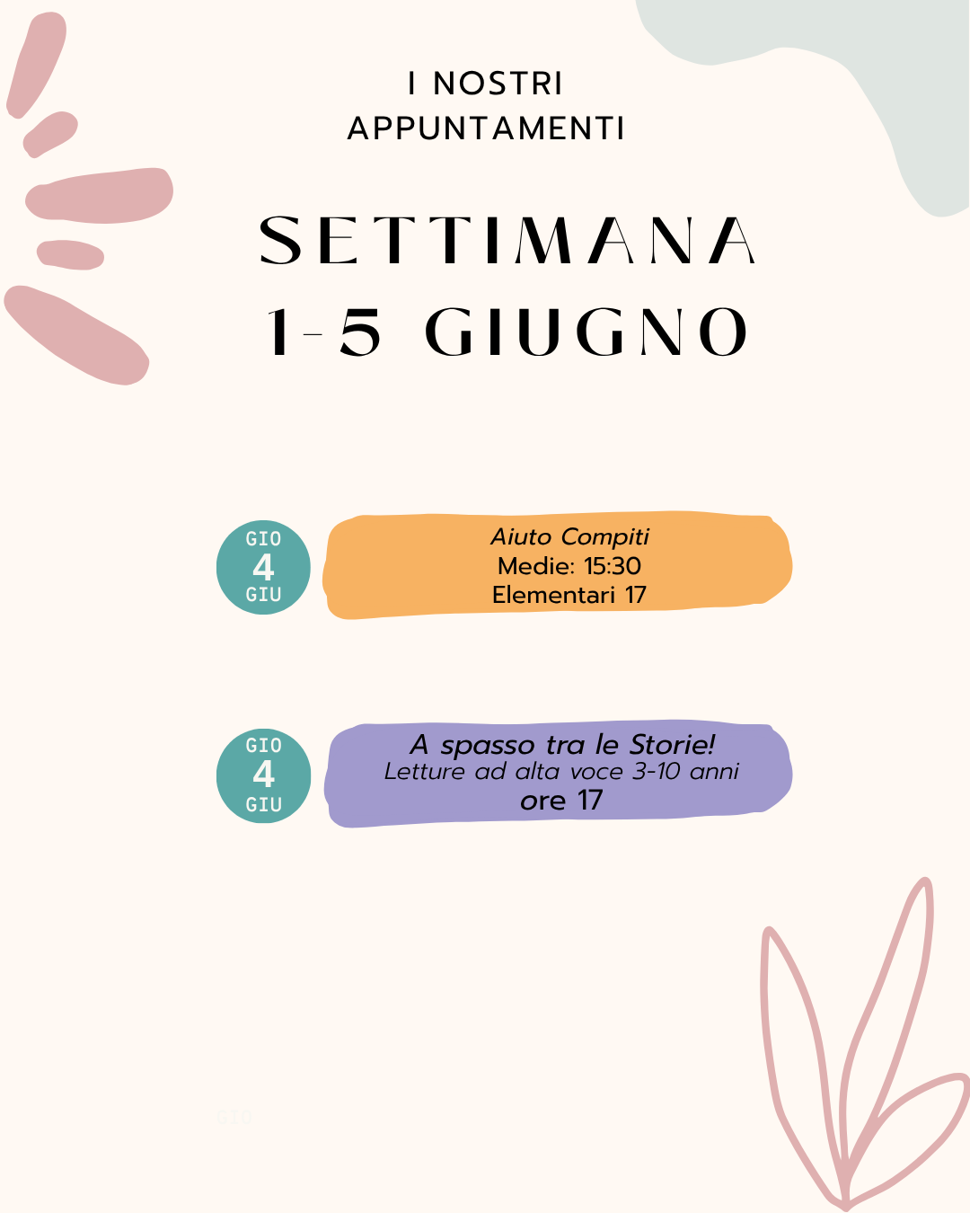 Appuntamenti della settimana