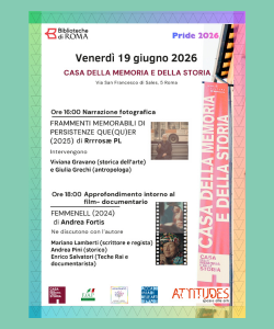 Pride 2026 a Casa della Memoria e della Storia
