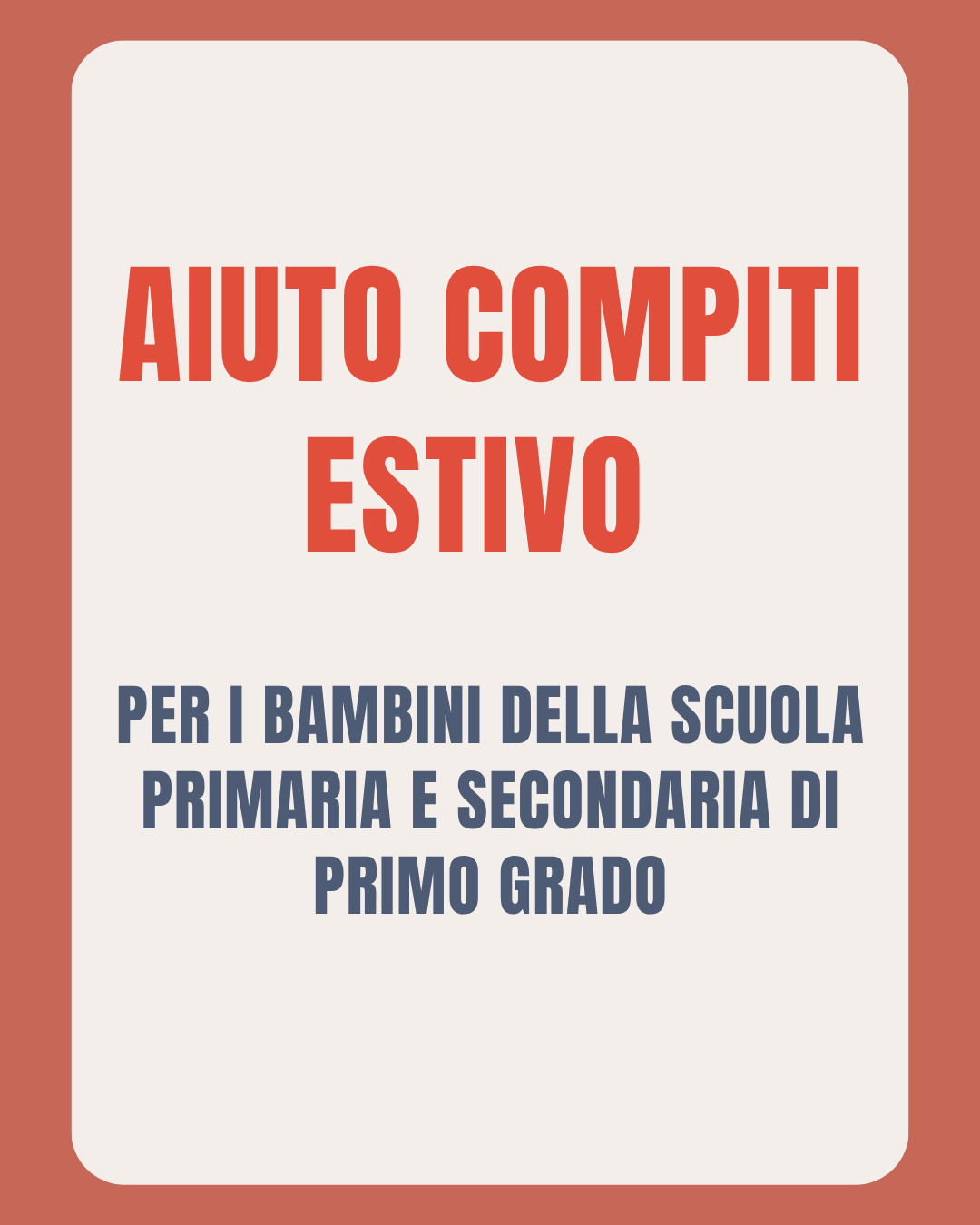 Aiuto compiti estivo