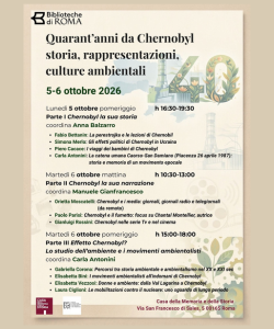 Convegno di studi Quarant'anni da Chernobyl: storia, rappresentazioni, culture ambientali
