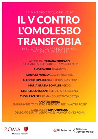Giornata Internazionale contro l’omolesbotransfobia